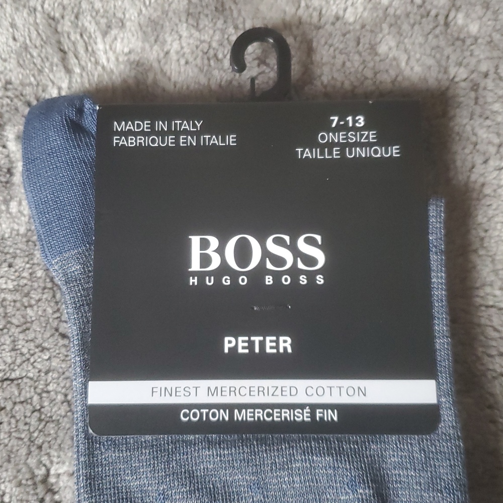 NWT HUGO BOSS PETER FINE COTTON SOCKS, ONE SIZE